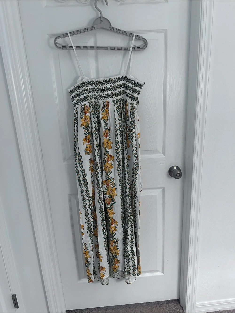 Maison d'Amélie Paris White Smocked Top Floral Dress. Size S - Picture 2 of 10